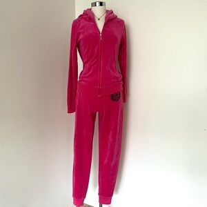 - SOLD-   Juicy Couture Hot Pink Velour Tracksuit